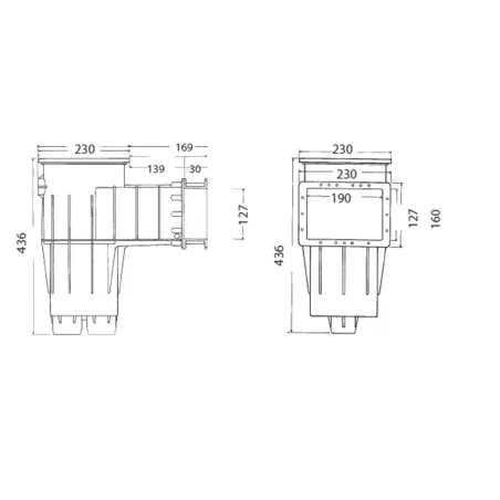 Hayward Kleine Skimmer Linerbaden Antraciet (3111DGR) – Zwemco.be