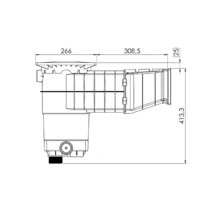 Weltico Design A500 Hoogwaterlijn Skimmer Grijs linerbaden – Zwemco.be