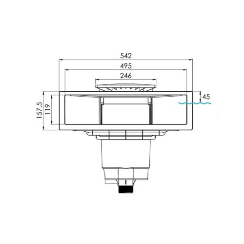 Weltico Design A500 Hoogwaterlijn Skimmer Zand linerbaden – Zwemco.be