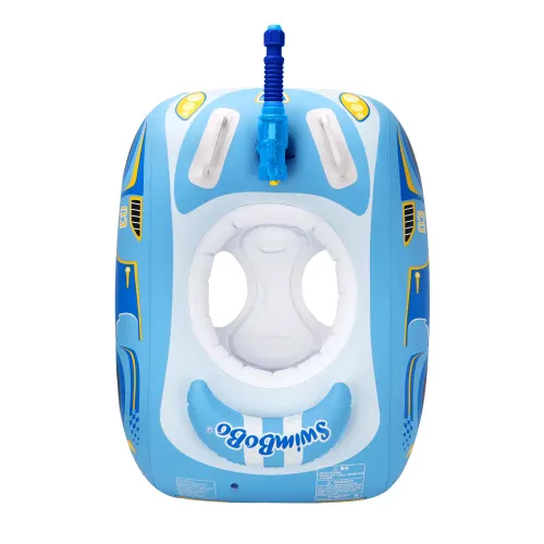 Opblaasbare Raceauto - Met Waterpistool - Blauw – Zwemco.be