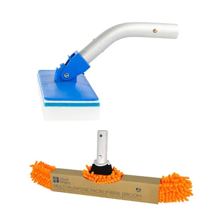 Complete zwembad reinigingsset – Pool’Gom XL + Aquafingers microvezelborstel – Zwemco.be
