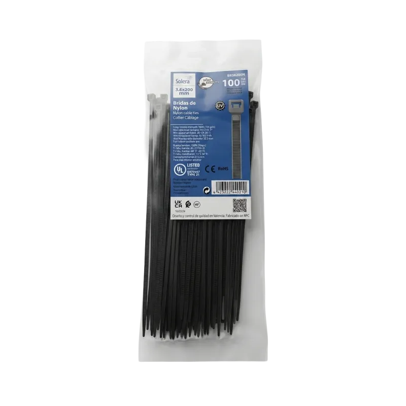 UV-Protect Kabelbinders Zwart 3,6 x 200 mm - 100 stuks – Zwemco.be UV-Protect Kabelbinders Zwart 3,6 x 200 mm - 100 stuks – Zwemco.be